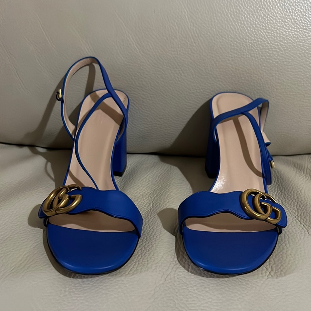 Gucci Leather mid-heel sandal